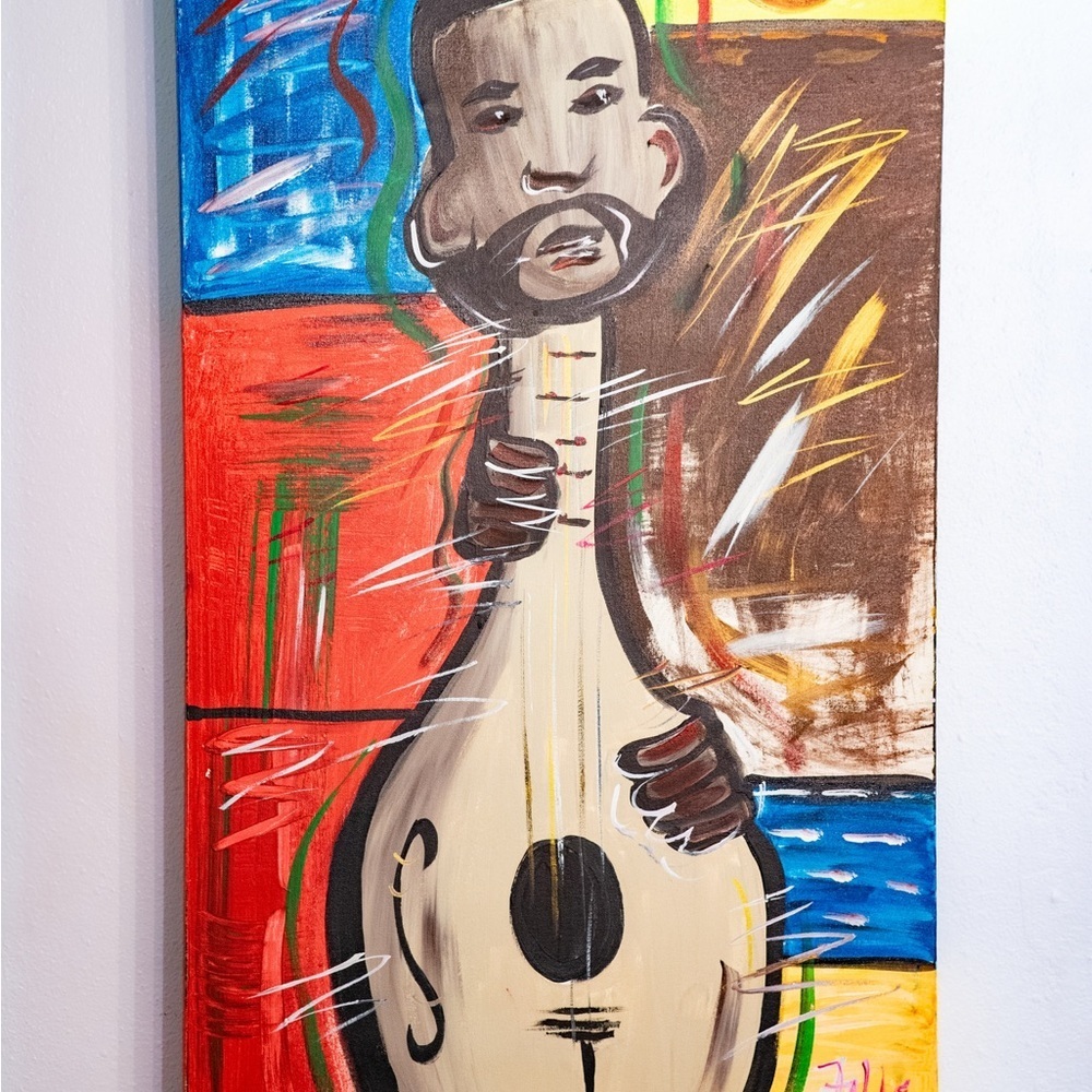 (Big) Abstract New Orleans Musician Canvas Art